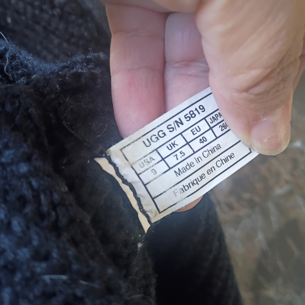 UGG Black Knit Suede Booties - Picture 3 of 8